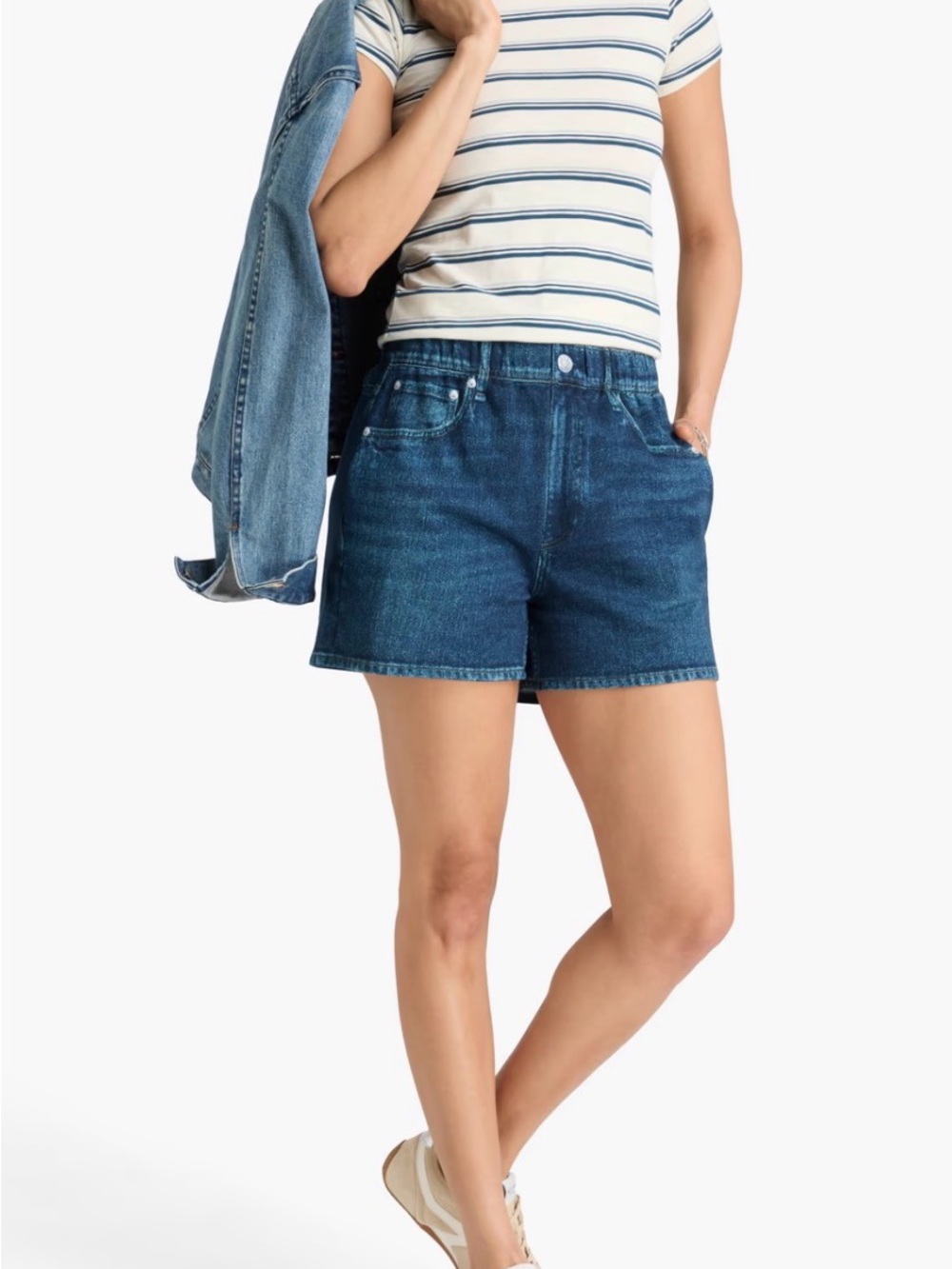 45% off! Rag & Bone rb Miramar Walking Cotton Terry Sweatpant Jean Shorts